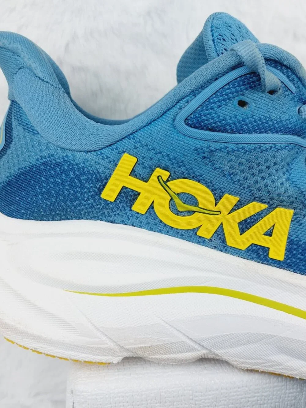 Hoka One One Men's Alipne Blue Foggy Night Clifton 10 Running Shoes Size 9D